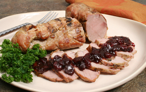 Grilled Pork Loin wtih Cherry Sauce