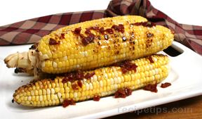 Grilled Corn with Chipolte, Molasses and Orange Glaze