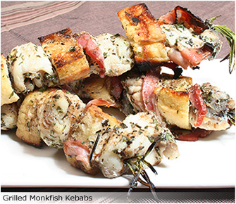 Grilled Monkfish Kebabs
