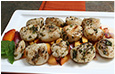 Grilled Scallops with Pineapple Peach Salsa