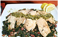 Tilapia with Spinach and Lemon Vinaigrette