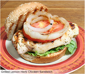 Grilled Lemon Herb Chicken Sandwich